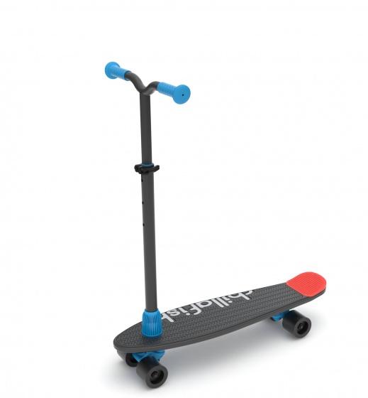 Chillafish skateboard/step SkateSkootie 62 cm zwart/blauw