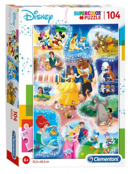 Clementoni legpuzzel Disney junior 35 cm karton 104 stukjes