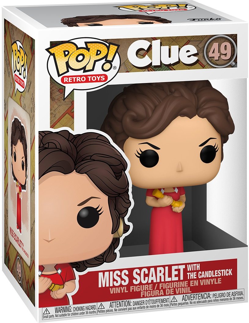 Clue Pop Vinyl: Miss Scarlet with the Candlestick