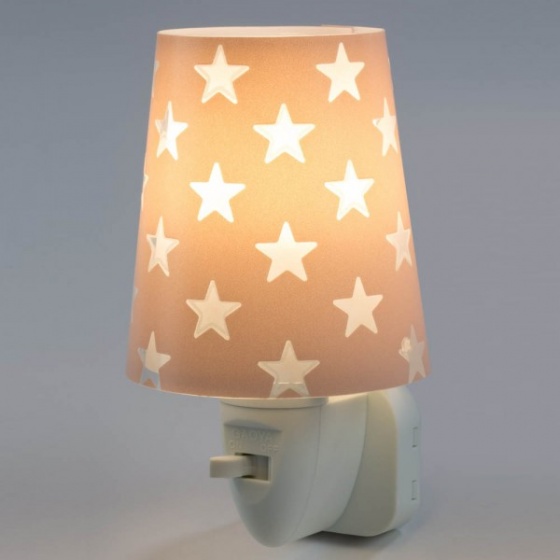 Dalber nachtlamp Led Stars 14 cm roze