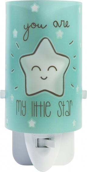 Dalber nachtlamp Little Star glow in the dark 13 cm turquoise