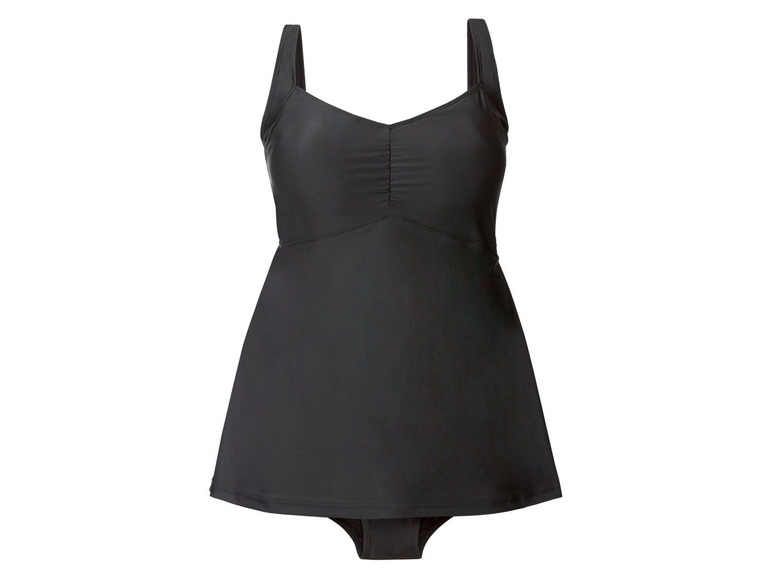 Dames badpak plus size (44, Zwart)