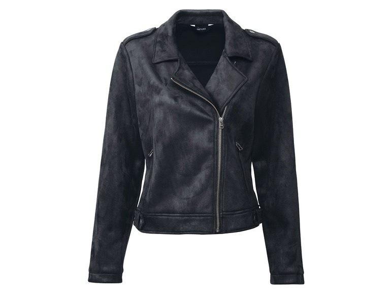 Dames bikerjack 34, Zwart