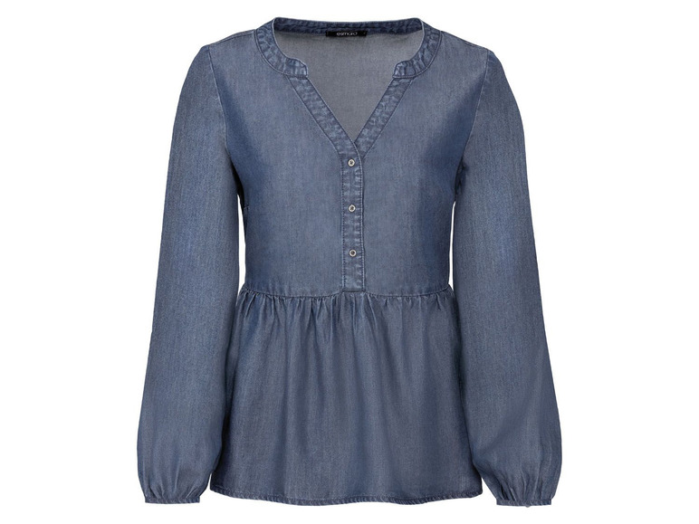 Dames-blouse (34, Donkerblauw)