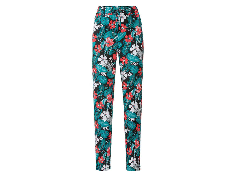 Dames broek (36, Zwart/print)