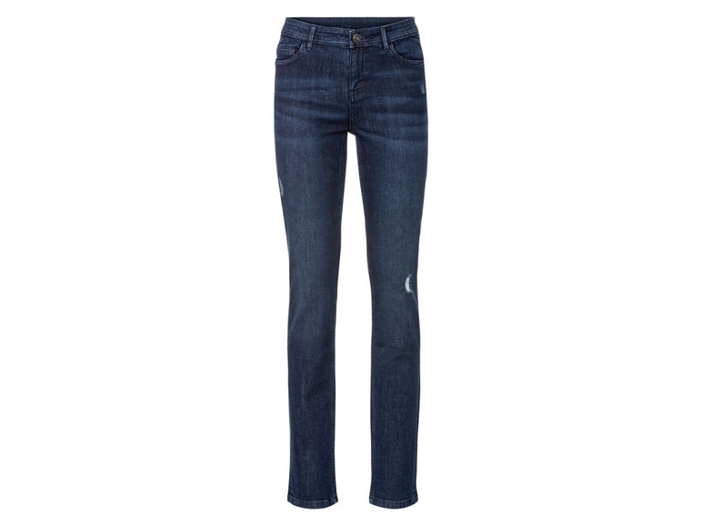 Dames jeans slim fit (46, Blauw)