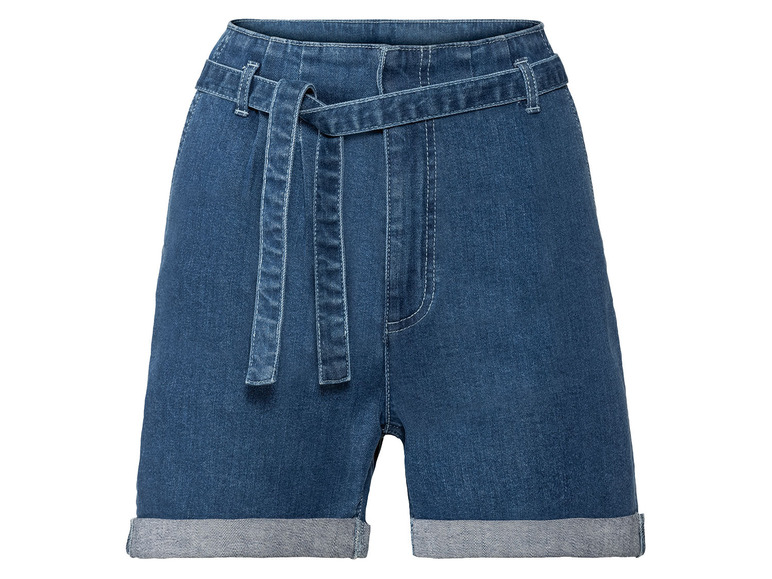 Dames jeansshort (34, Blauw)