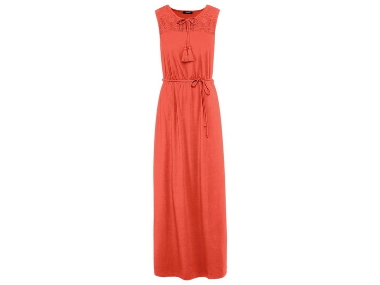 Dames maxi-jurk (S (36/38), Koraal)