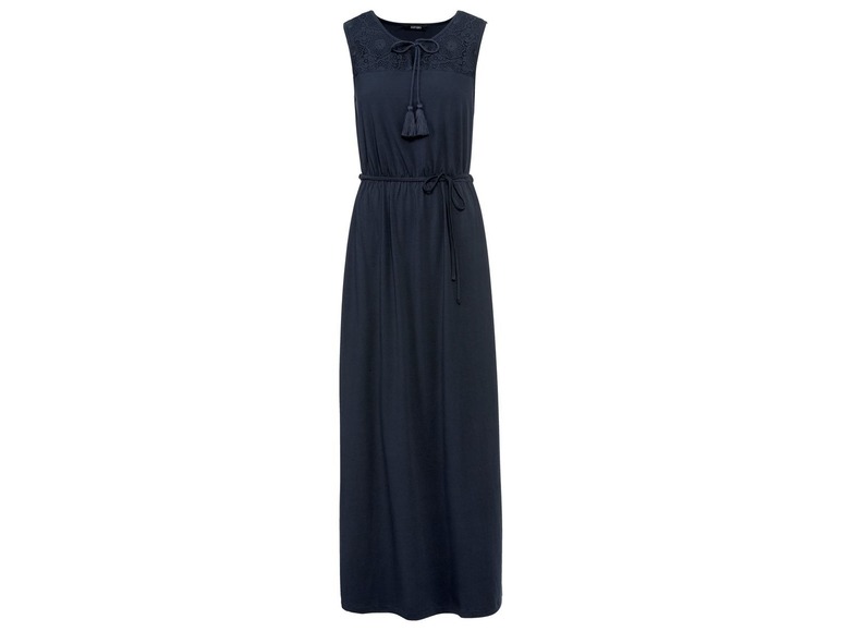 Dames maxi-jurk (S (36/38), Marine)