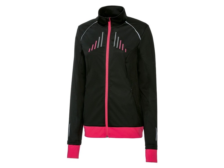 Dames softshell-fietsjack M (40/42), Zwart/roze