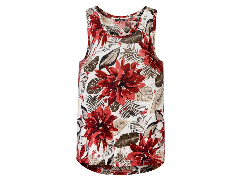 Dames top (S (36/38), Wit bloemen)