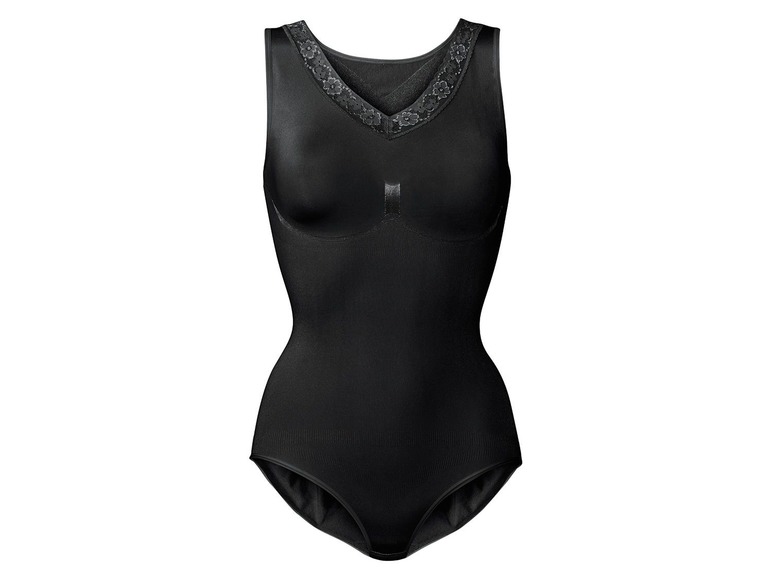 Dames vormgevende body XS (32/34), Zwart brede banden