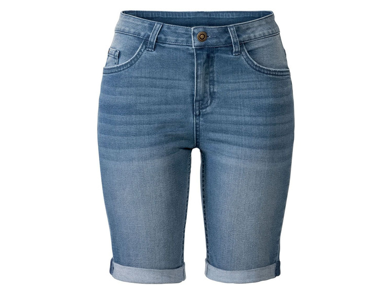 Damesjeans bermuda (44, Blauw)