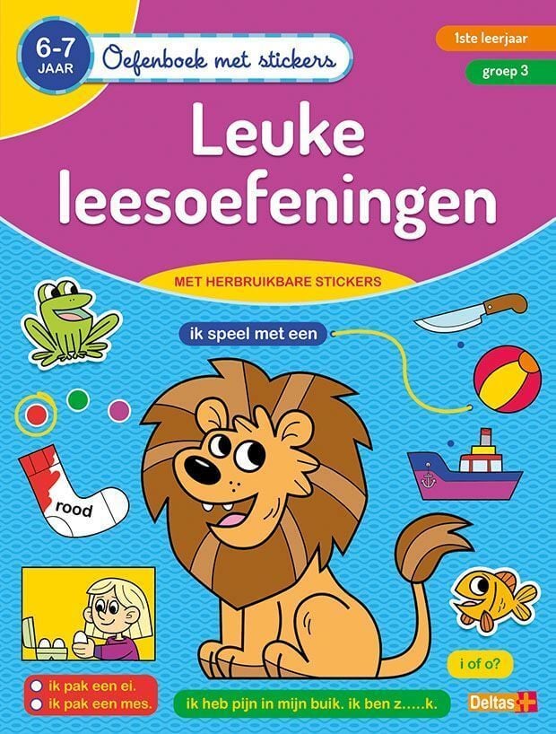 Deltas Oefenboek met stickers - Leuke leesoefeningen (6-7 j.)