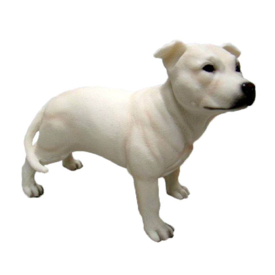 Dierenbeelden Engelse Staffordshire Terrier hond - Decoratie beeldje 15 cm