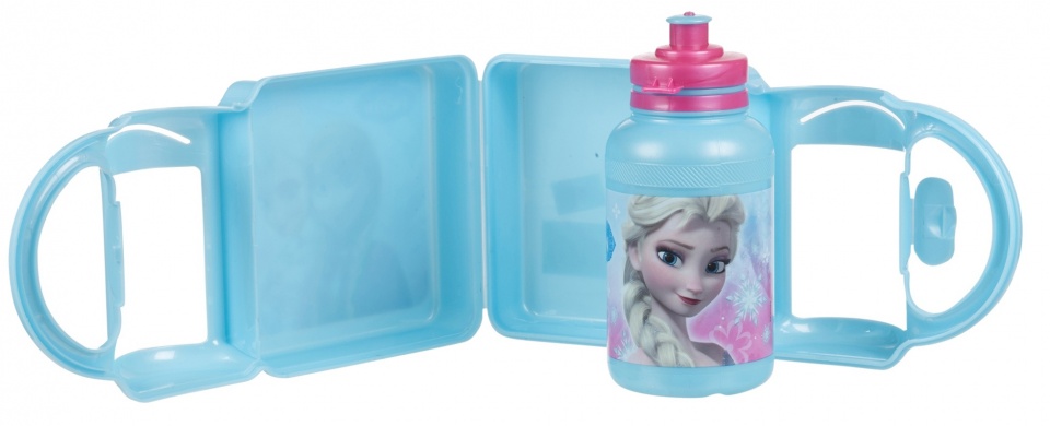 Disney Frozen lunchset: broodtrommel met beker blauw