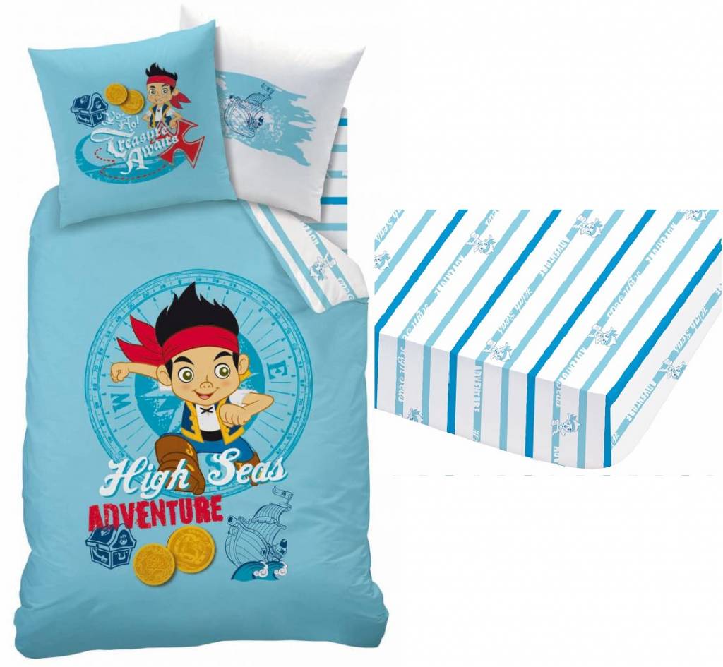 Disney Jake en de Nooitgedachtland piraten set dekbedovertrek + hoeslaken polycotton Tresor