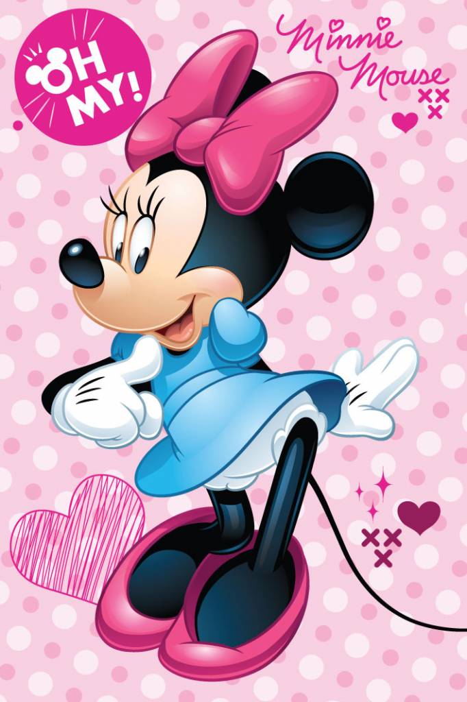 Disney Minnie Mouse Fleeceplaid Oh My! 100x150cm - polyester