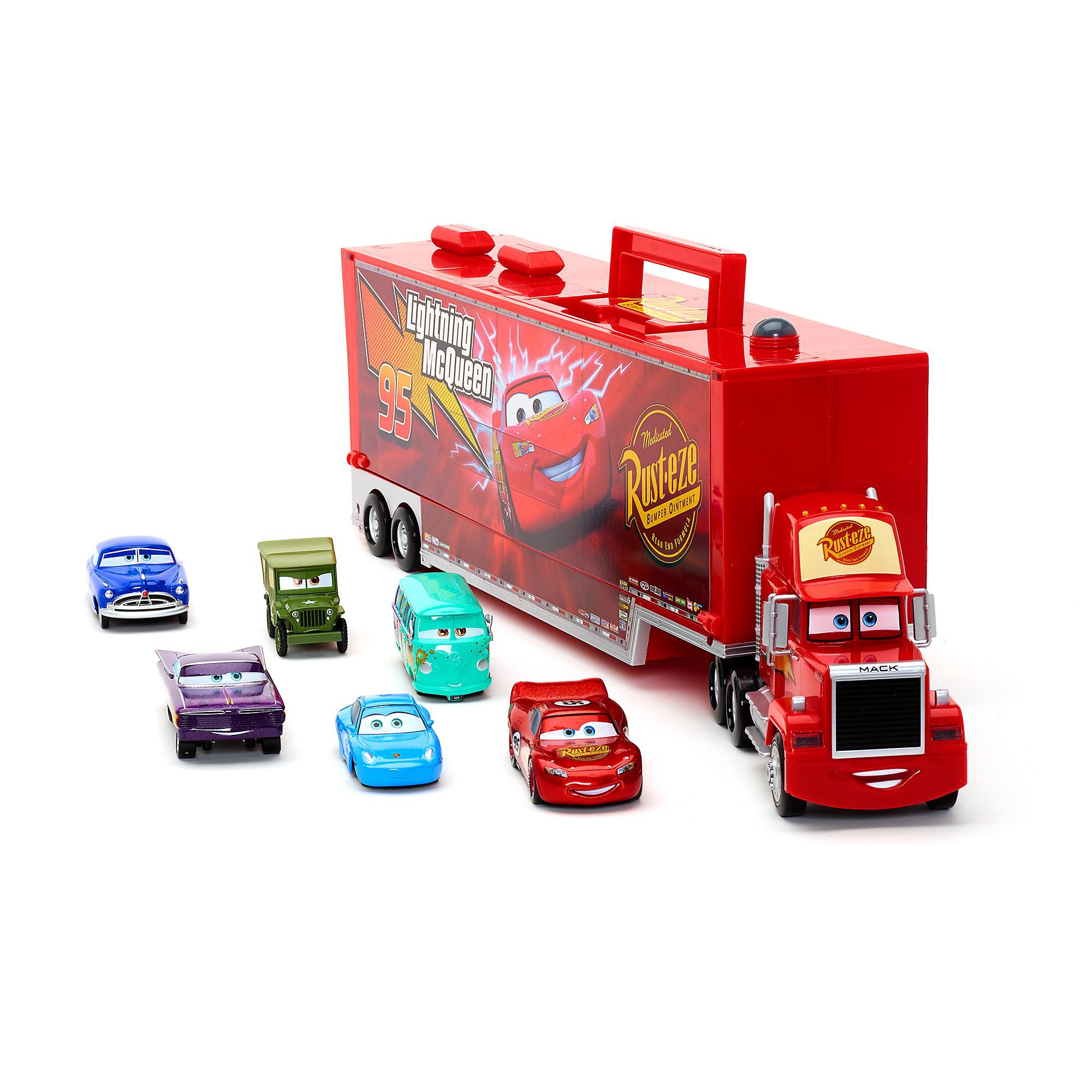 Disney Pixar Cars vrachtwagen met 6 auto