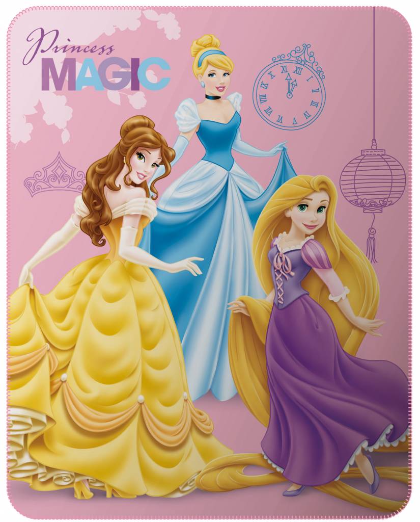 Disney Princess Plaid Magic 110x140cm Polyester