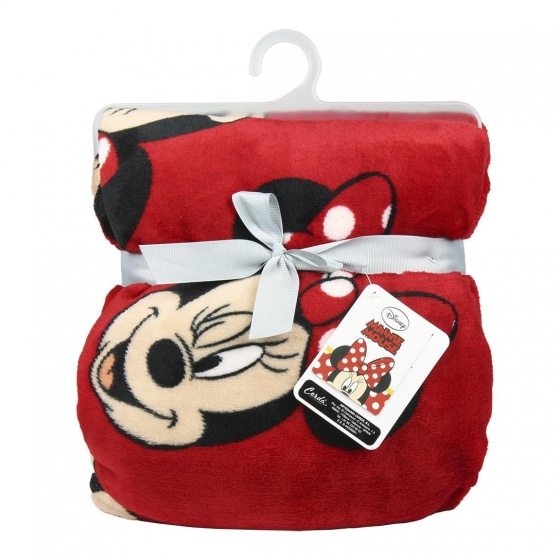 Disney fleece deken Minnie Mouse 120 x 160 cm rood