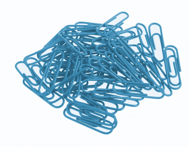 Dresz paperclip metaal 3 x 1 cm blauw 40 stuks