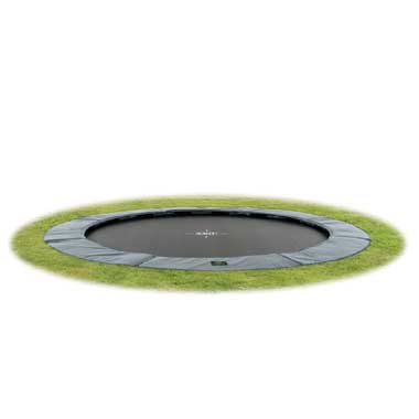 EXIT Supreme Ground ingegraven trampoline rond - 305 cm - grijs