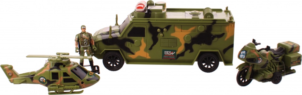 Eddy Toys speelset Military Series Swat busje 27 cm groen