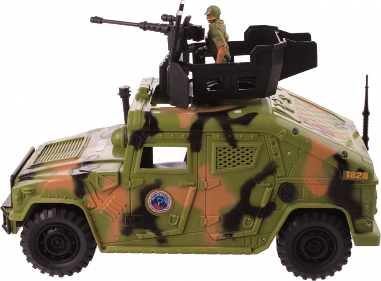 Eddy Toys speelset Military Series tankauto 28 cm legergroen