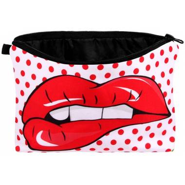 Etui met rode lippen 20 x 14