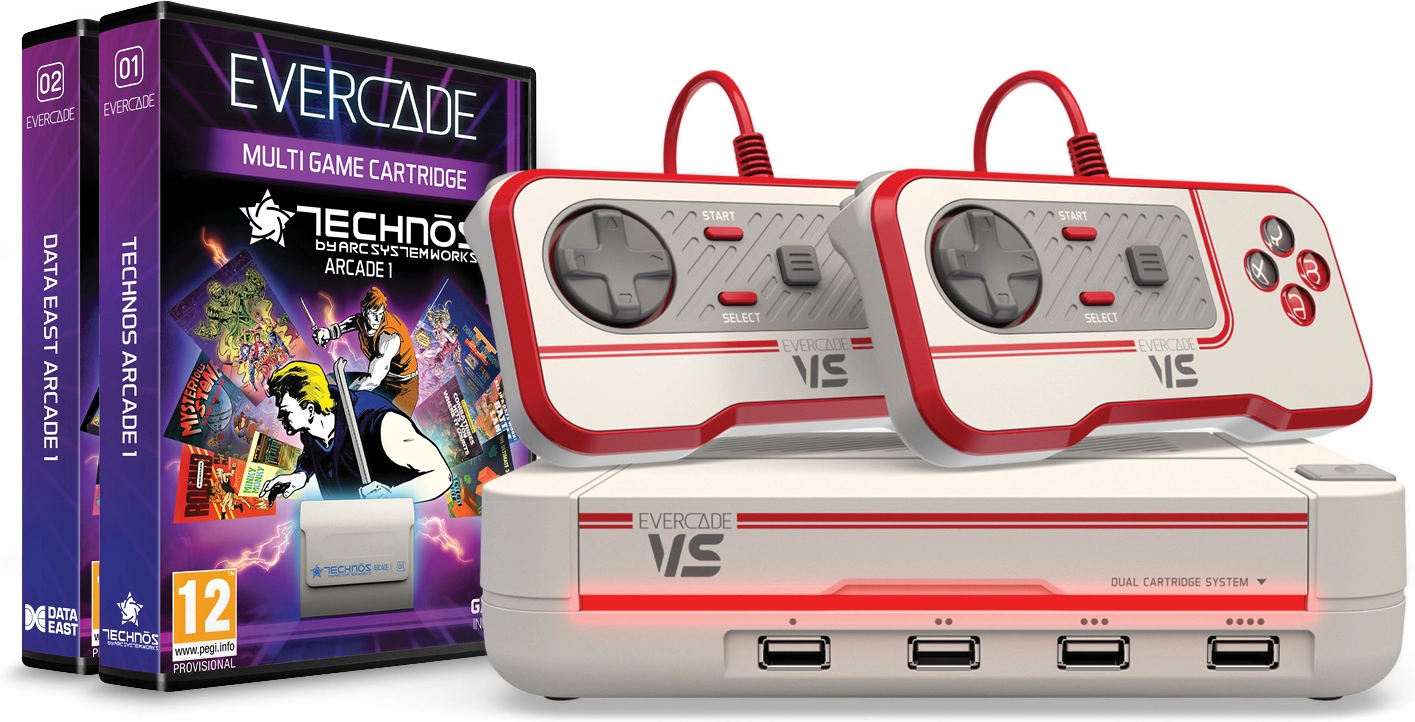 Evercade VS Home Console - Premium Pack (2 controllers + 2 cartridges)