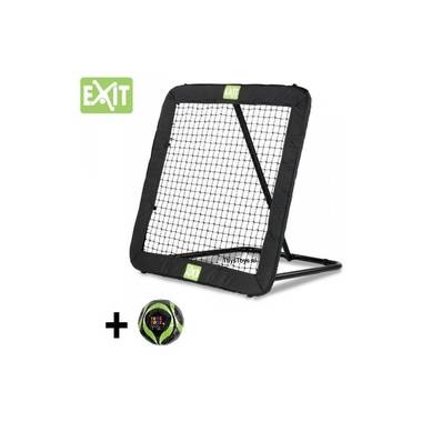 Exit kickback rebounder l - 124 x 124 cm + tt voetbal