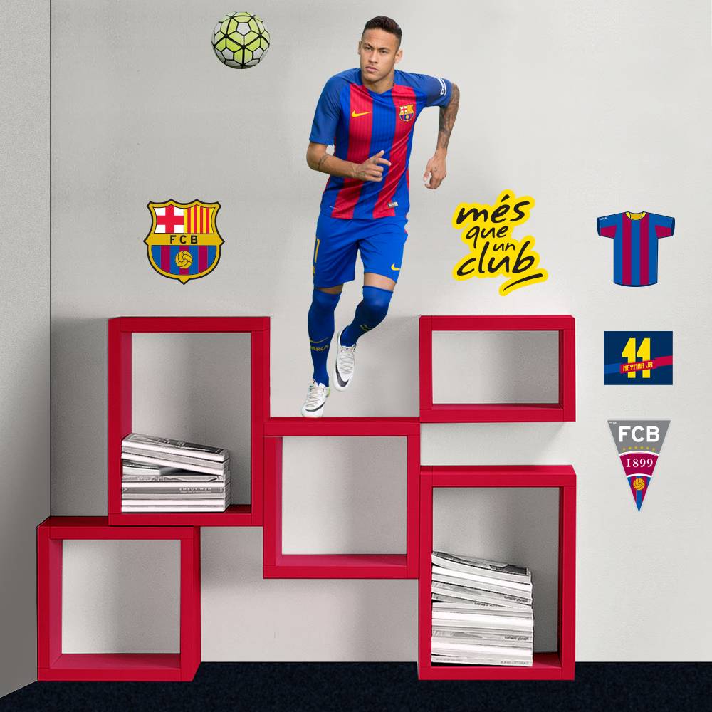 FC Barcelona Muursticker Neymar jr. 70x50cm