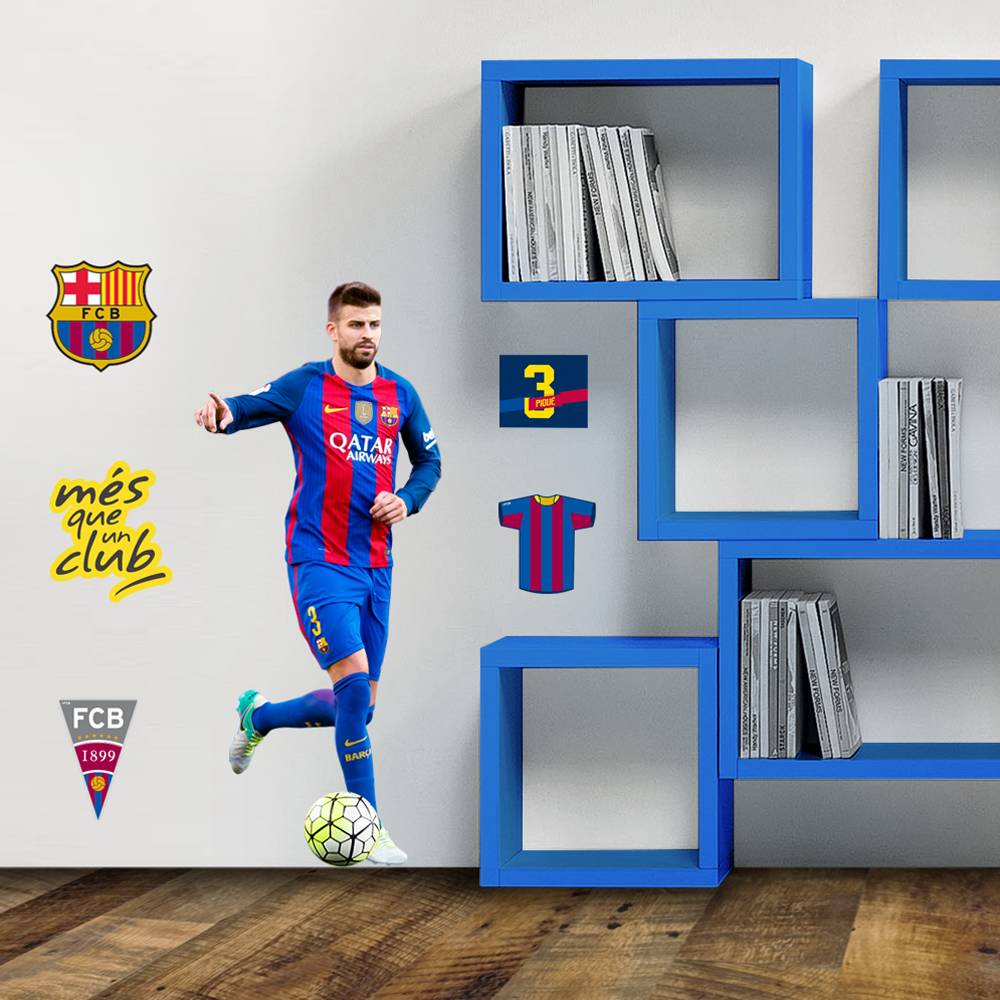 FC Barcelona Muursticker Pique 70x50cm