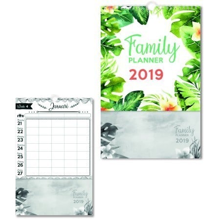 Familieplanner spiraal 21,5x31cm