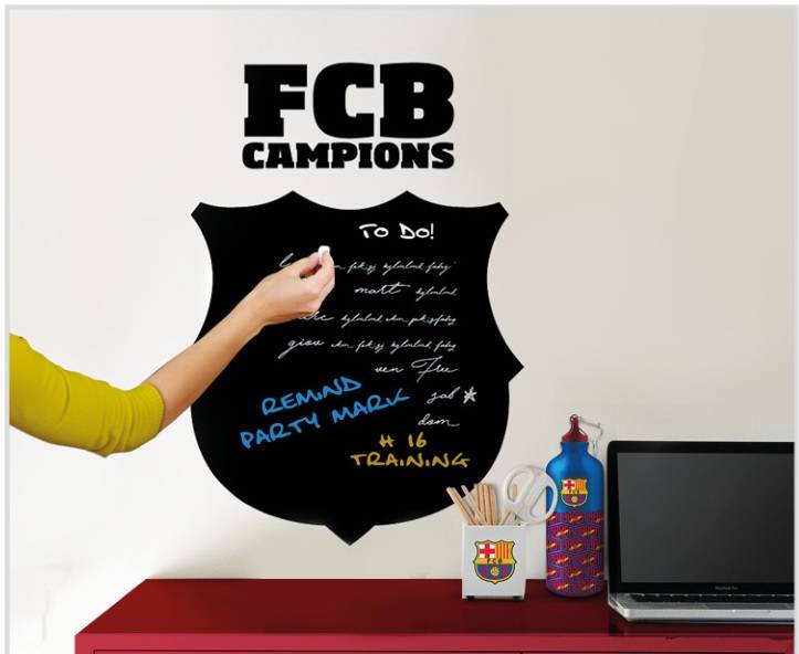 Fc Barcelona muursticker Black Board 45x65cm