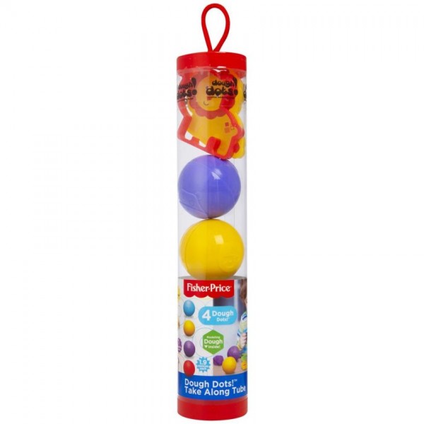 Fisher Price Dough 4 Ballen in Koker met Vormen