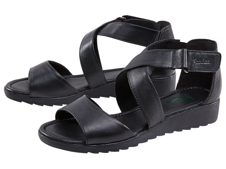 Footflexx Leren dames sandalen 36, Zwart