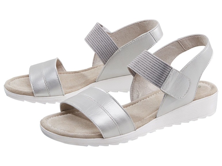 Footflexx Leren dames sandalen 38, Zilver