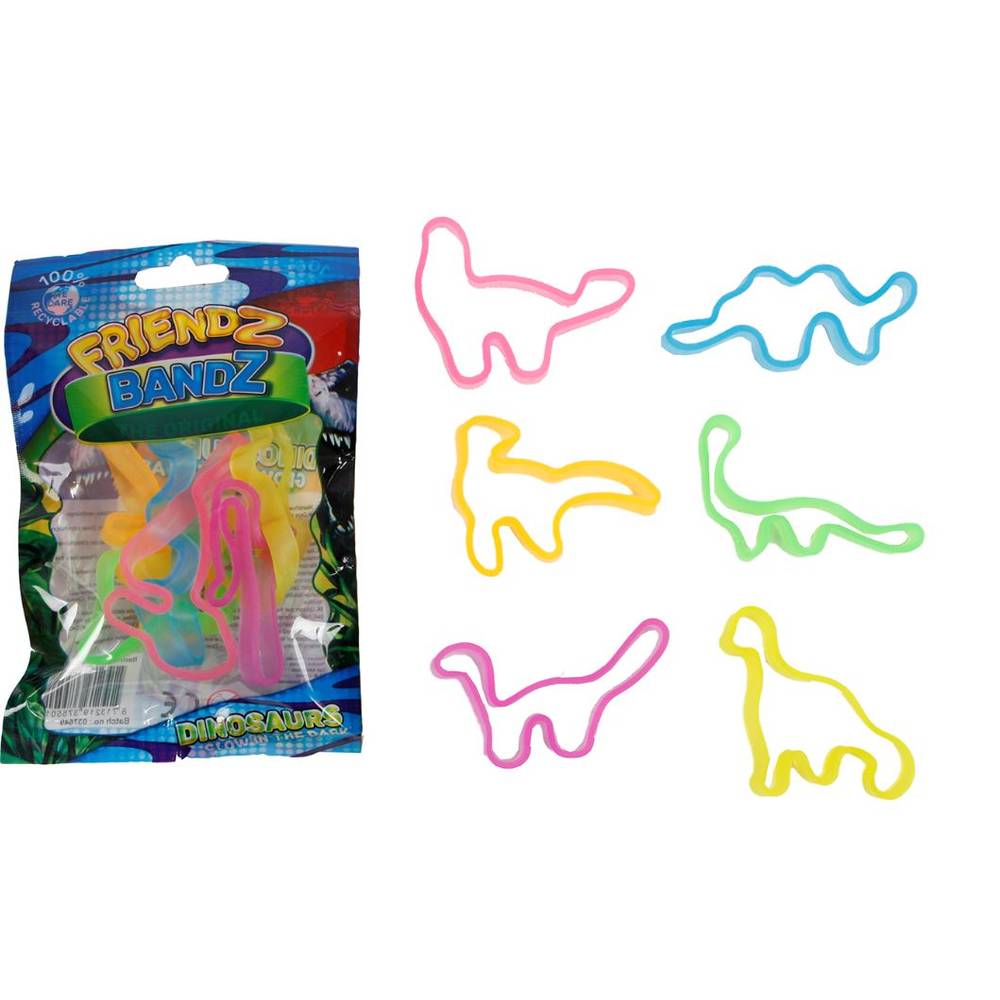 FriendZ BandZ Dinoworld Glow in the Dark armbanden - 6 stuks