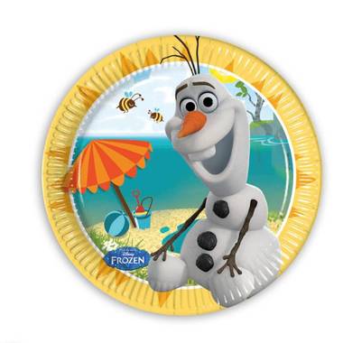 Frozen gebaksbordjes olaf 20cm 8 stuks