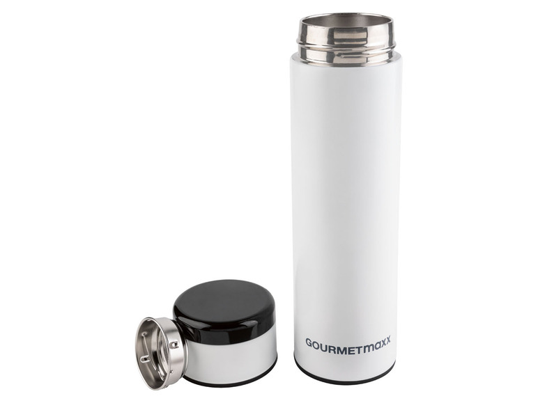 GOURMETmaxx Thermosfles met display 500 ml (Wit)