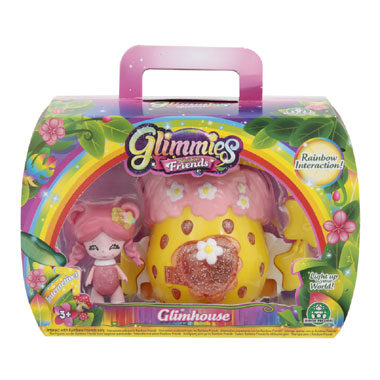 Glimmies Rainbow Friends lantaarn huis met Glimmie - framboos