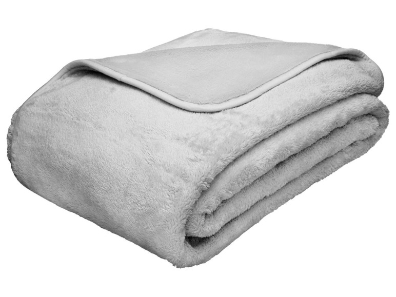 GÖZZE Premium Cashmere-Feeling deken (180 x 220 cm, Zilver)