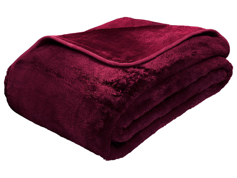 GÖZZE Premium Cashmere-Feeling deken (220 x 240 cm, Bordeaux)