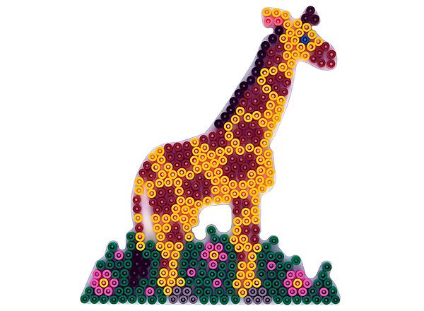 Hama grondplaat giraffe wit