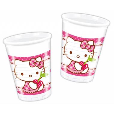 Hello kitty bekers 200ml 8 stuks