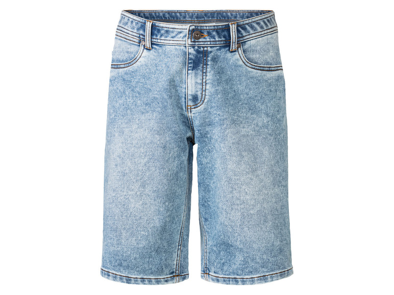 Heren denim-sweatshorts