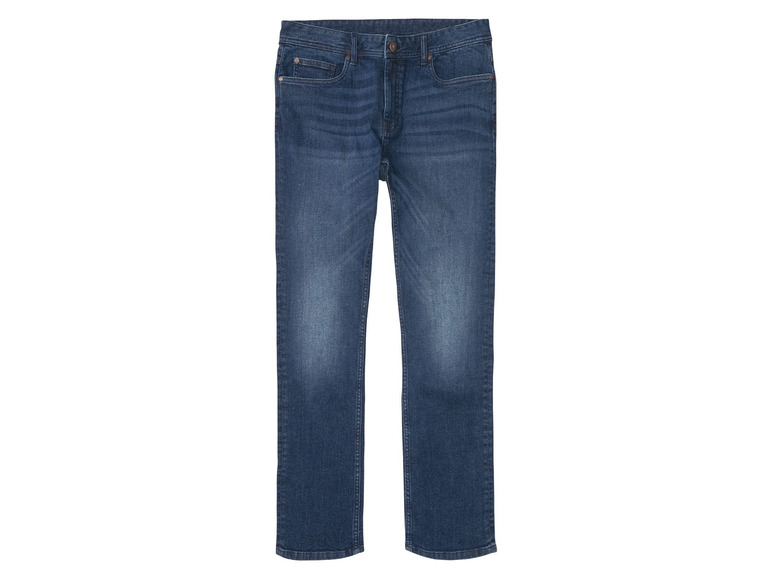 Heren jeans straight fit (46 (30/30), Donkerblauw)