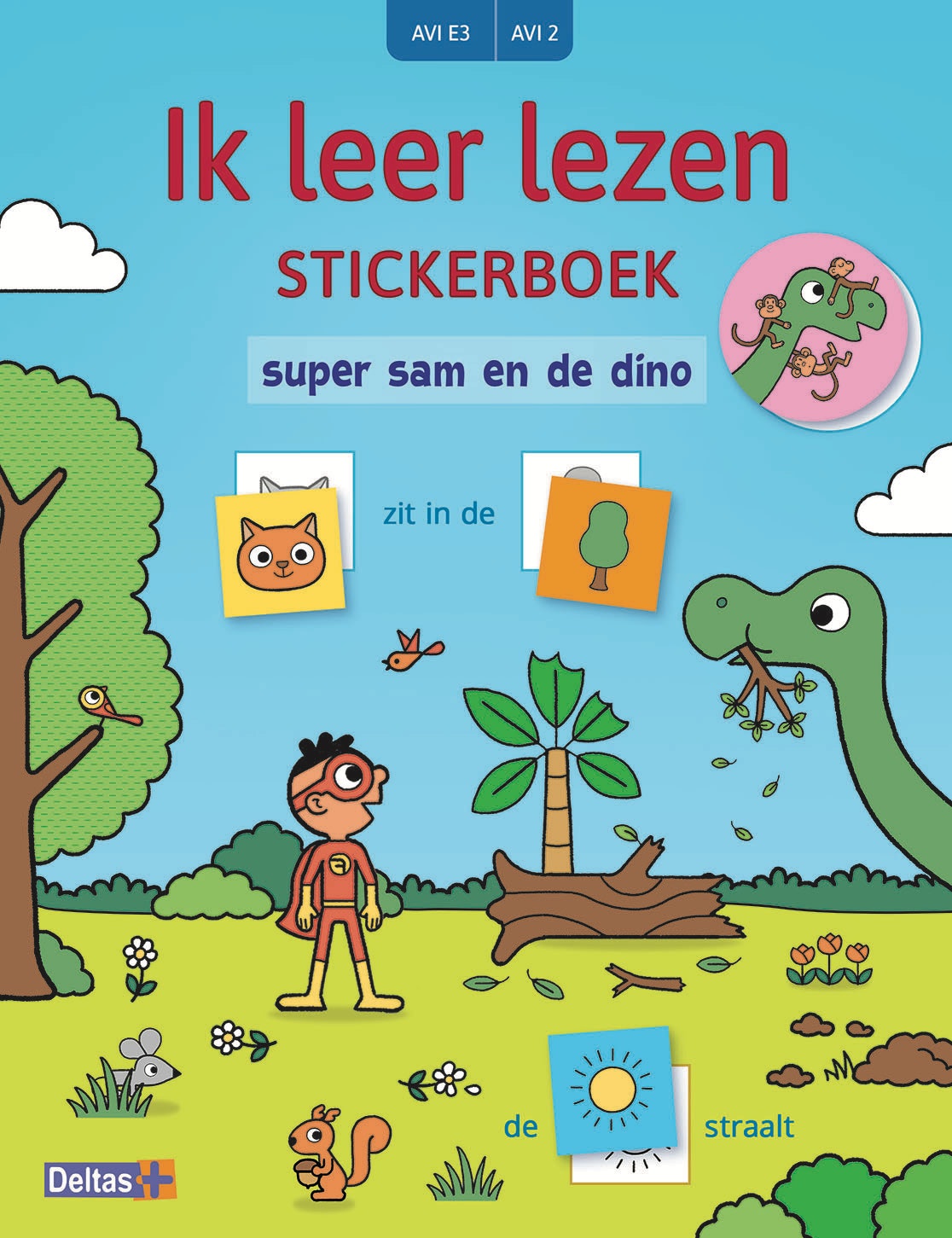 Ik leer lezen Stickerboek - Super Sam en de dino (AVI E3 / AVI 2)